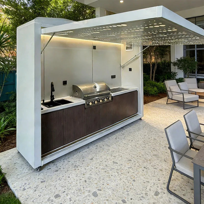 Outdoor Kitchen for Sale Wholesale Smart Design Affordable Waterproof Mobile for Camping Catering Events Custom