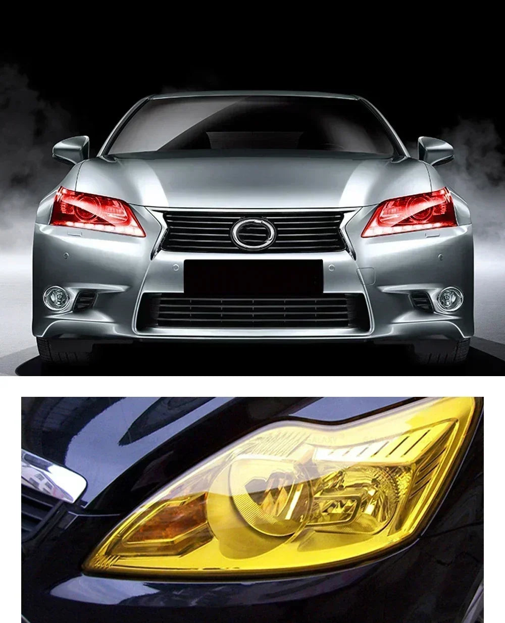 30X60cm Car Headlight Taillight Wrap Cover Smoke PVC Tint Film Foil Sticker Cover DIY Car Styling for Motorcycle Car Accessories
