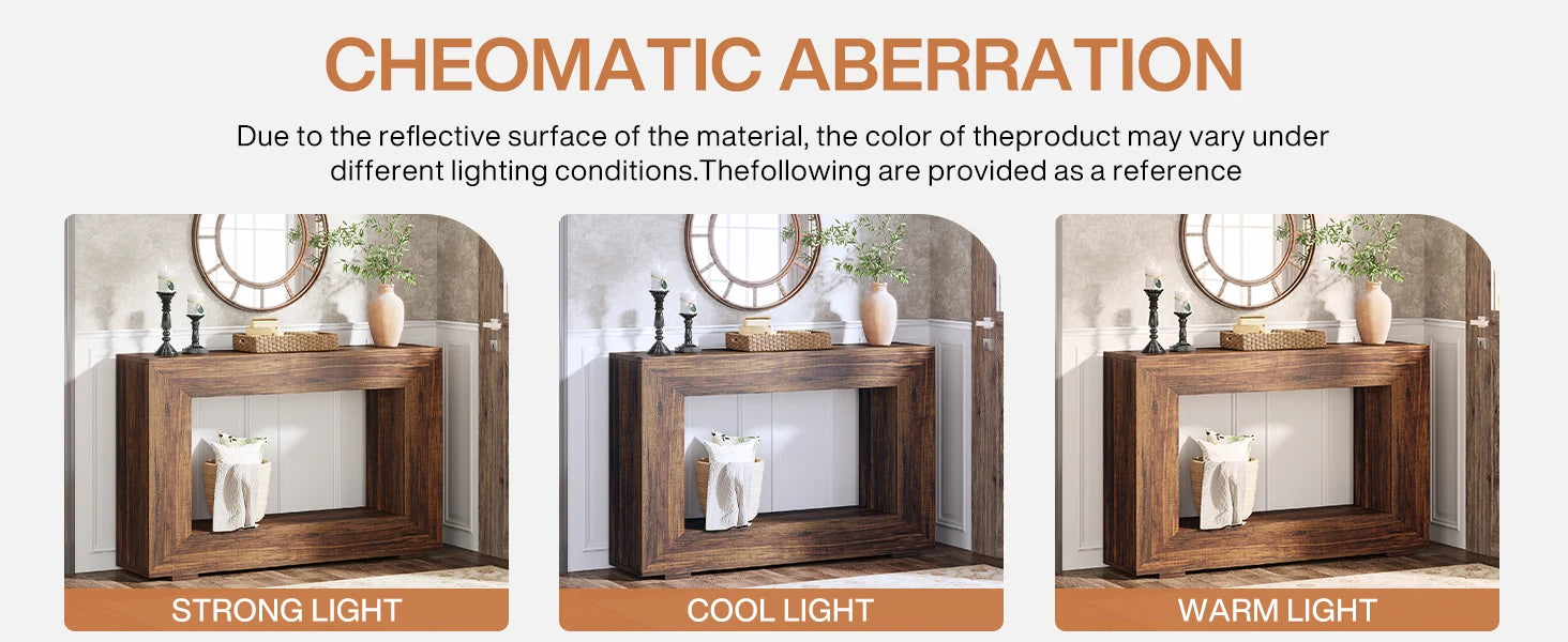 Tribesigns 47" Farmhouse Console Table with Storage, Industrial Hallway Sofa Table for Entryway, Living Room