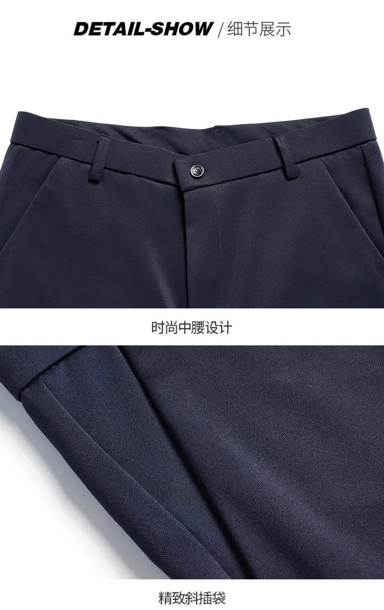 Four-Way Stretch Business Casual Pants for Men, Spring/Autumn Dress Pants, Men's Trousers, Formal Pants, Casual Elastic Dress Pa