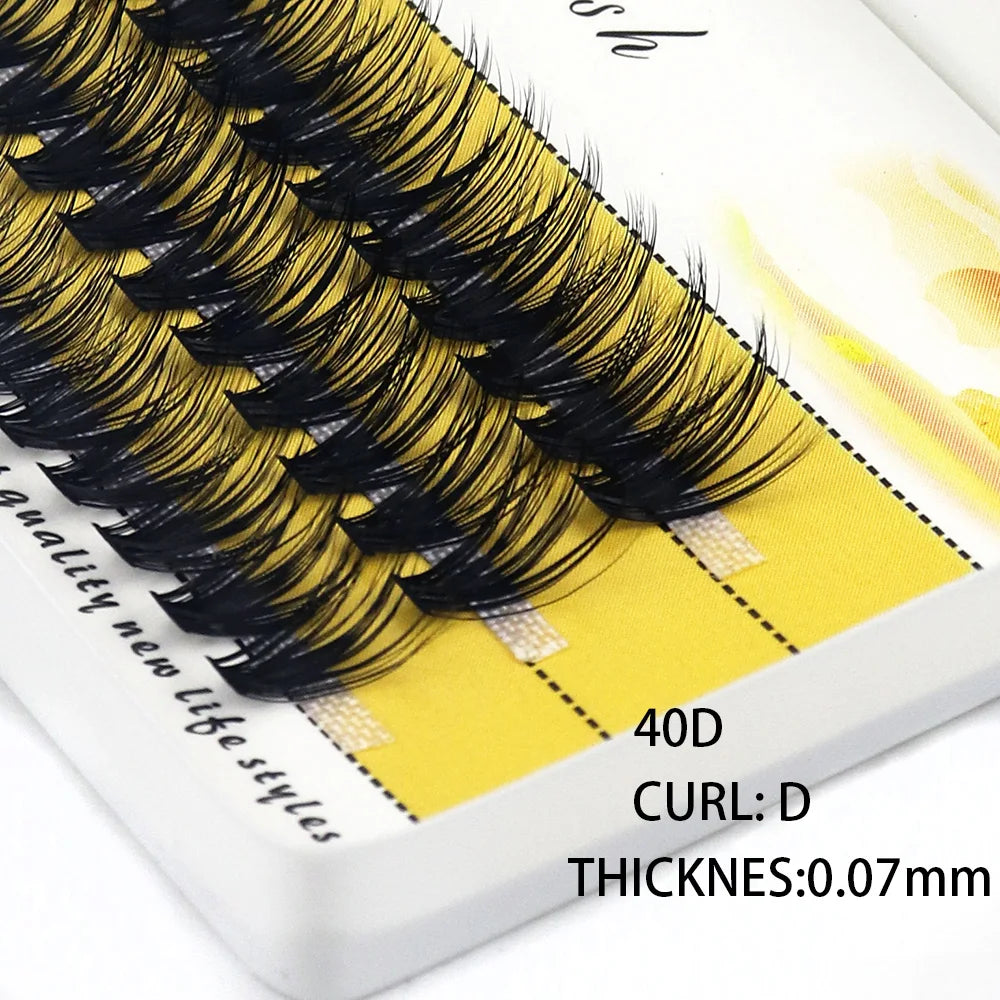 20D/30D Mink Eyelashes Cluster 1 Box/60 Bundles Russia Natural Lashes 3D Individual Eyelash Extension Lashes Makeup Wholesale