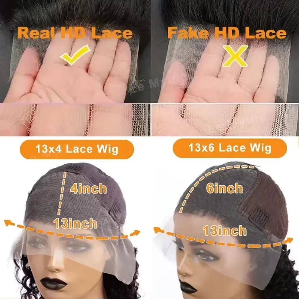 Natural Deep Wave Human Hair Wigs 40 Inch Extra Long 13x4 13x6 HD Lace Frontal Design 250 Density Voluminous Tangle Free Durable Hair Wigs