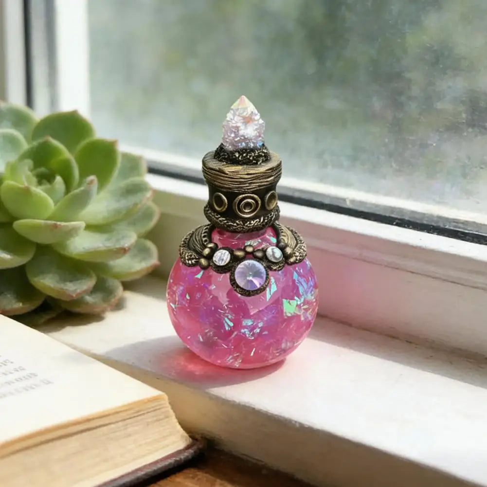 Magic Potion Bottle Mermaid Inspired Mermaid Perfume Bottle Vintage Resin Quartz Wishing Bottle Handmade Gift for Her G