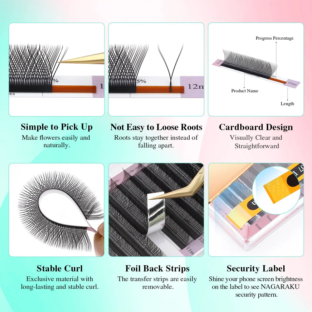 NAGARAKU Ship From USA 10 Cases YY Lashes Fast Free Delivery in 2-5 days by Express