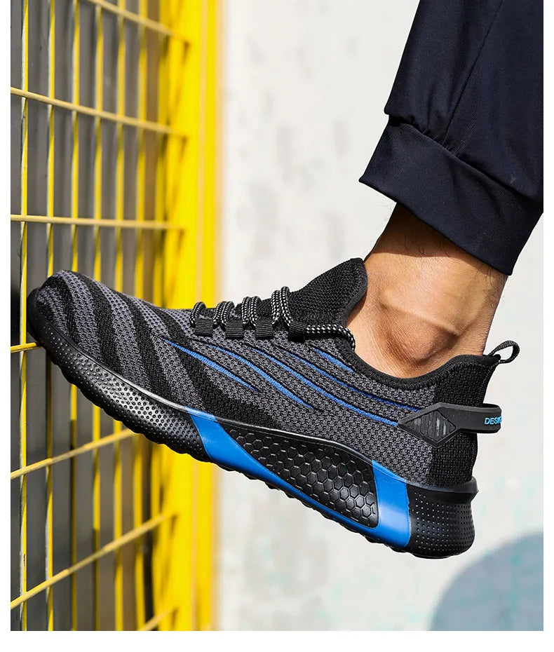 Men Work Safety Shoes Anti-puncture Protective Shoes Men Indestructible Work Shoes Men Boots Lightweight Breathable Safety Boots