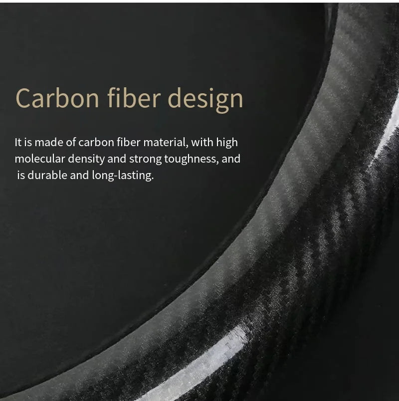 Carbon fiber car steering wheel cover, breathable and sporty, all season universal anti slip and wear-resistant handle cover