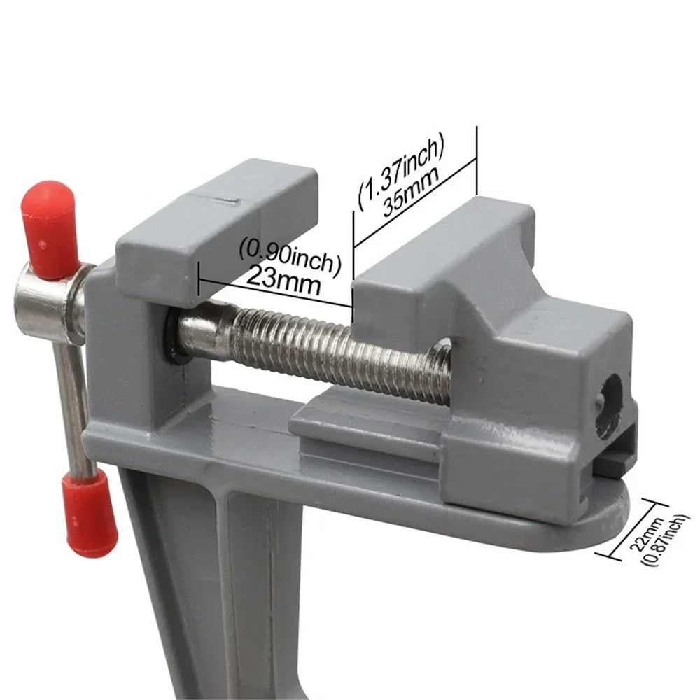 Mini Bench Vise Muliti-Funcational 3.5&quot Aluminum Miniature Small Jewelers Hobby Clamp On Table Flat Pliers Tool Vice