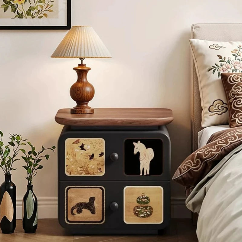 Simple Bedroom Bedside Table Luxury Nordic Storage Unique Drawers Bedside Table Trendy Organizer Mesa De Noche Home Furniture