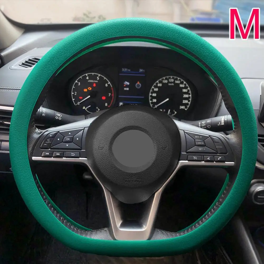 19 Color Car Silicone Steering Wheel Cover For Summer Fashion Sweat Absorbent Non-slip Handle Cover General DIY Parts