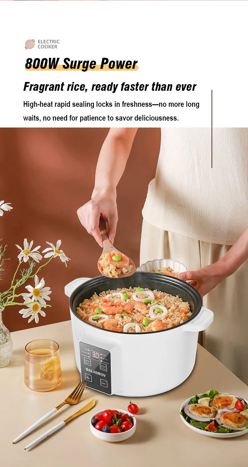 220V Electric Cooker Non-stick Cooking 3.5L Hot Pot Multifunction Electric Cooker Smart Rice Pot For Home Electric Hot Pot