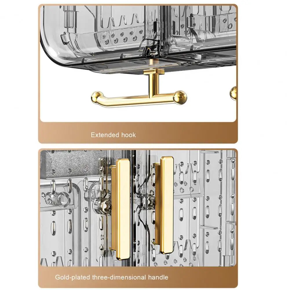 Jewelry Storage Box Jewelry Accessories Shelf Transparent Wall Mounted Jewelry Organizer Earrings Necklaces Rings Display Stand