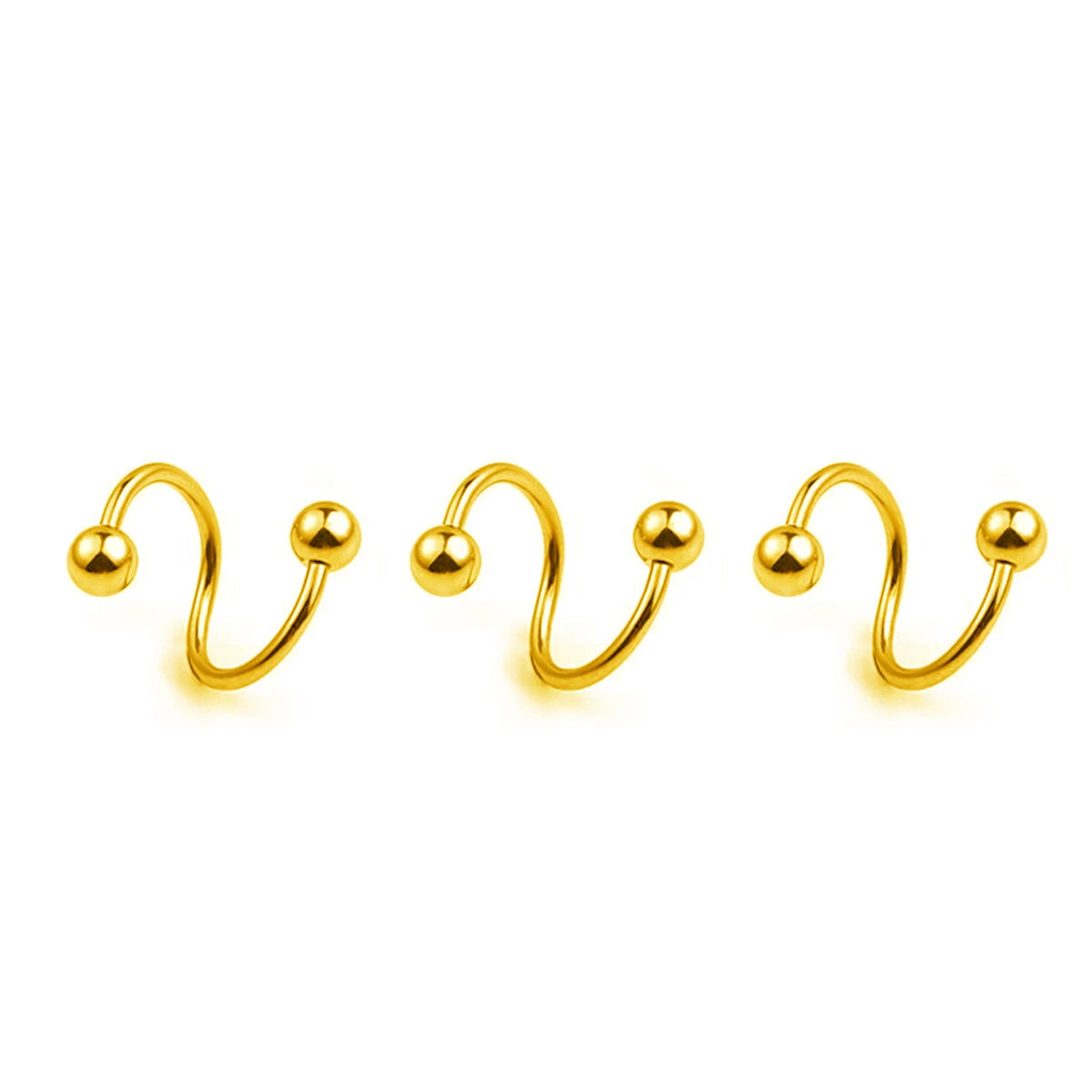 Women's Spiral Earrings Piercing Jewelry Multi-Use Body Jewelry - Lips Nose Septum Tragus Rook Labret Cartilage Hoop Rings Gift