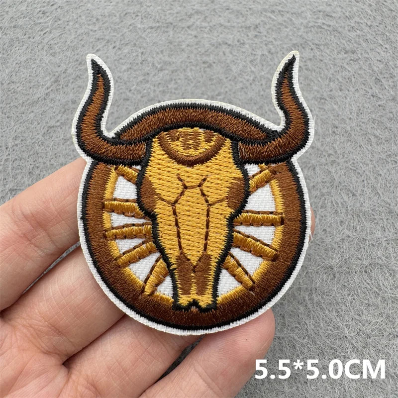 Western Cowboy Embroidered Patches DIY Boots Horse Patch For Clothing Iron On Patches Jackets Backpack Hats Sew Badges Patches