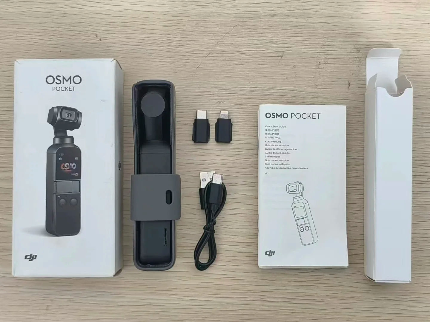 Original DJI Osmo Pocket 1 Handheld Gimbal 12MP Camera 3 Axis Stabilized HD Recording Support MicroSD for Outdoor Shooting