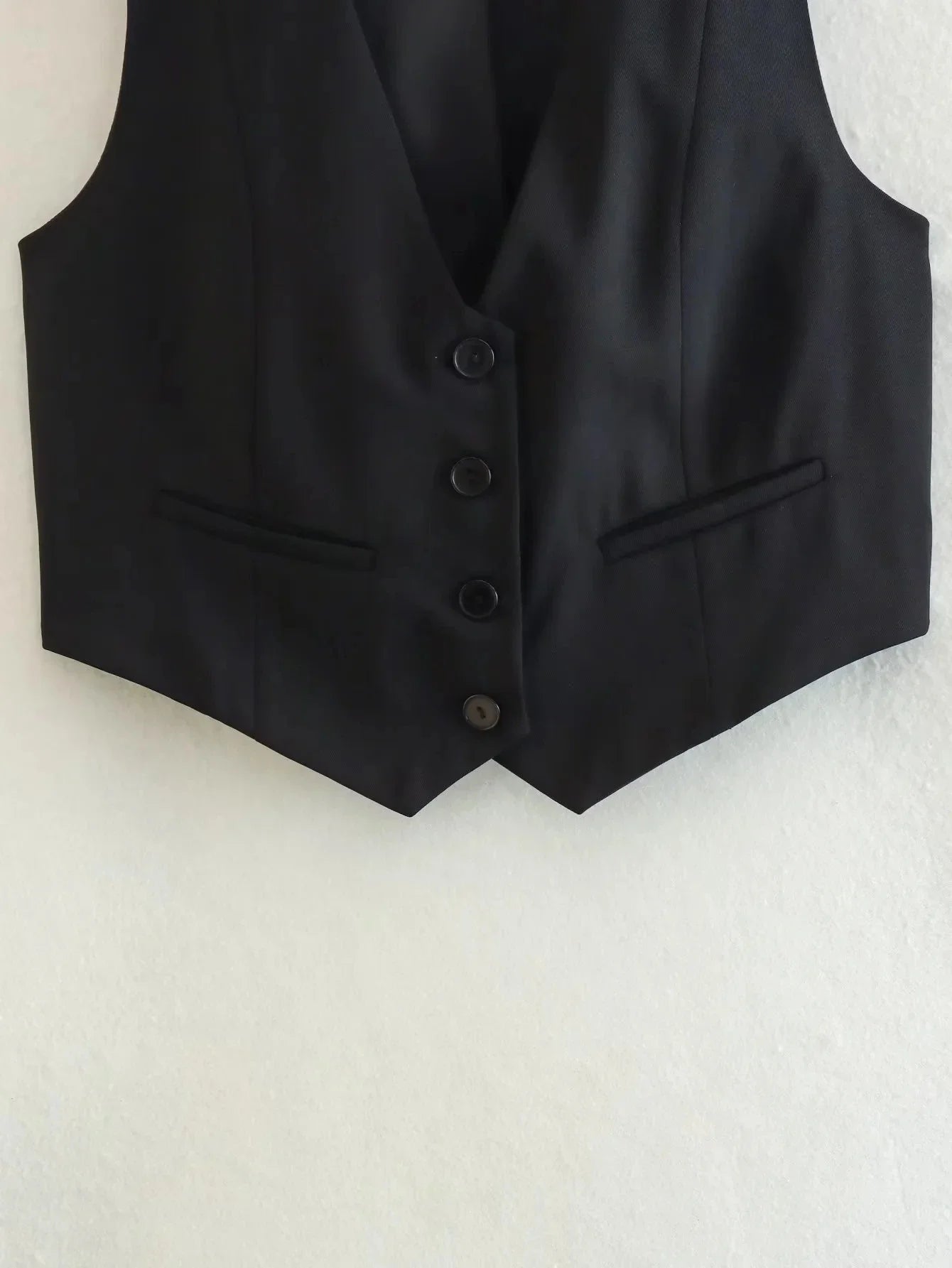 HH Women Fashion Solid Suit Vest Sleeveless Cropped Waistcoat Tops Vests Spring Summer Casual Office Lady Chic Tops