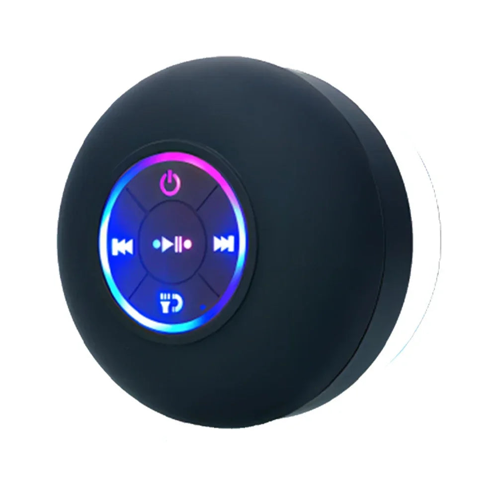 Mini Bluetooth Speaker Shower Subwoofer Waterproof Handsfree Loudspeaker With Suction Cup Mic For Bathroom Pool Beach Car Phone
