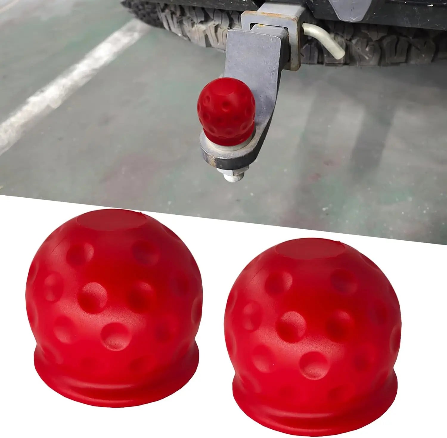 4pcs Universal 55MM Tow Bar Ball Cover Cap Trailer Ball Cover Tow Bar Cap Hitch Trailer Towball Protect Car Accessories