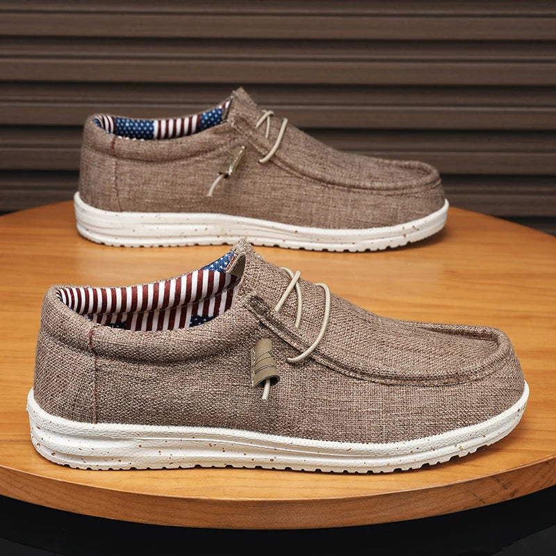 Men's Mesh Loafers Autumn Mens Vulcanized Shoes Breathable Lightweight HikingOutdoor Sports Shoes Zapato Abierto Scarpa Aperta