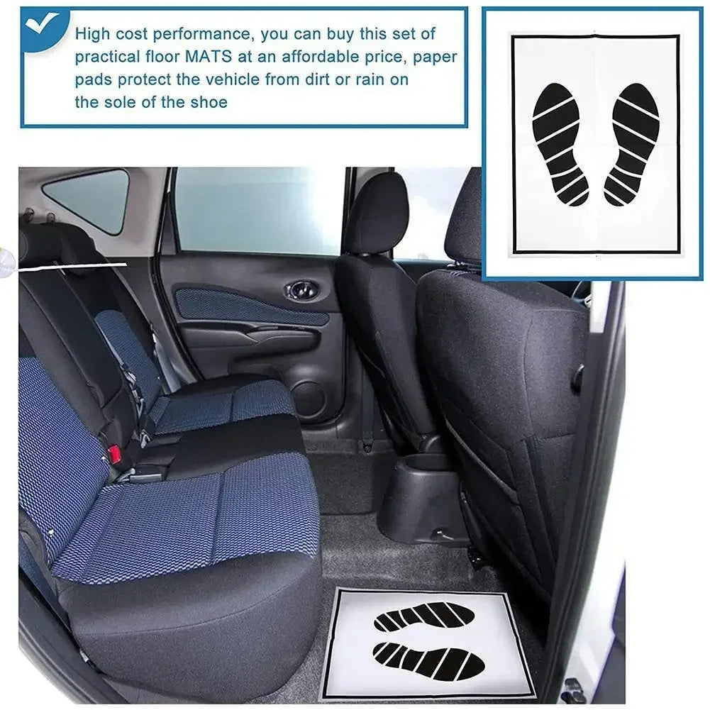 High Quality Disposable Car Floor Mats 100 50 25Pcs Waterproof Anti Slip Paper Vehicle Protection Interior Car Accessories