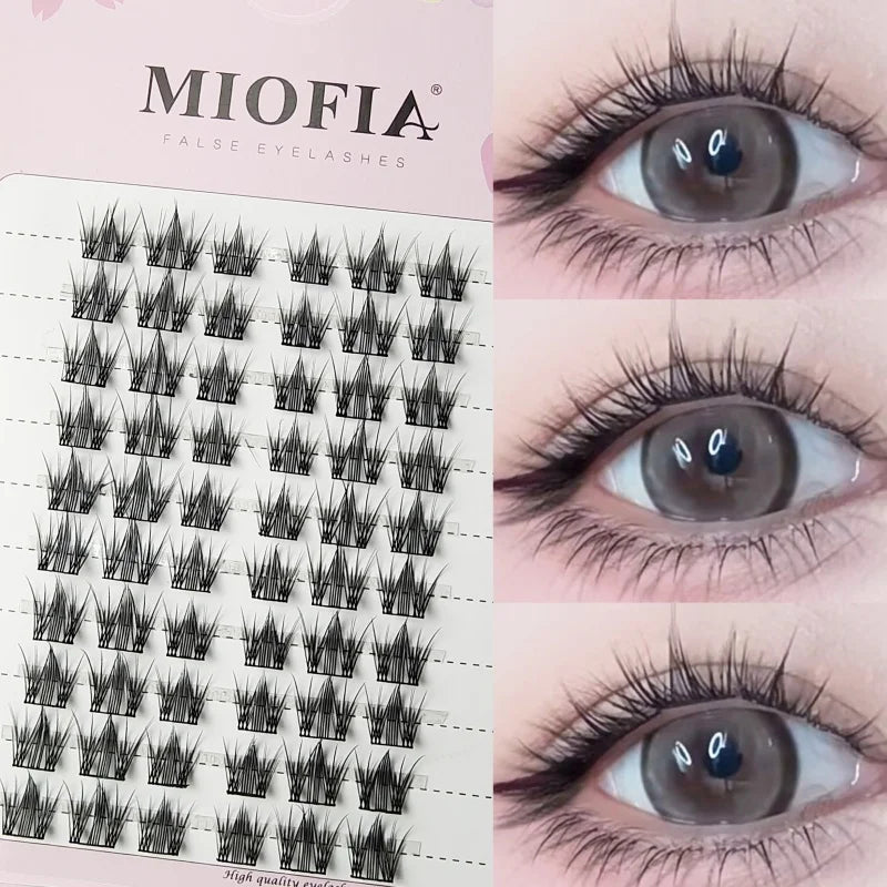 Large Capacity Fish Tail Fake Eyelashes Natural Russian Anime Eyelashes Natural Eyelashes Cosplay Single Cluster Fake Eyelashes