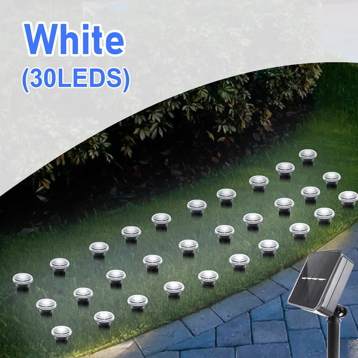 Solar Garden Lights 30LED Solar Lights Outdoor Waterproof Pilot Light String for Lawn Trails Camping Birthday Holiday Decorative