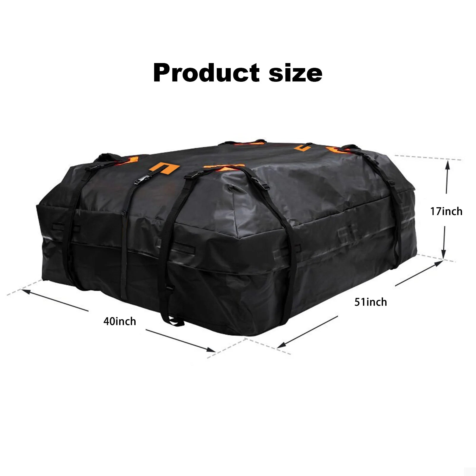 566L/425L Car Roof Cargo Carrier 420D/600D Waterproof Cargo Bag Universal Luggage Bag Storage Cube Bag For Travel Camping Car