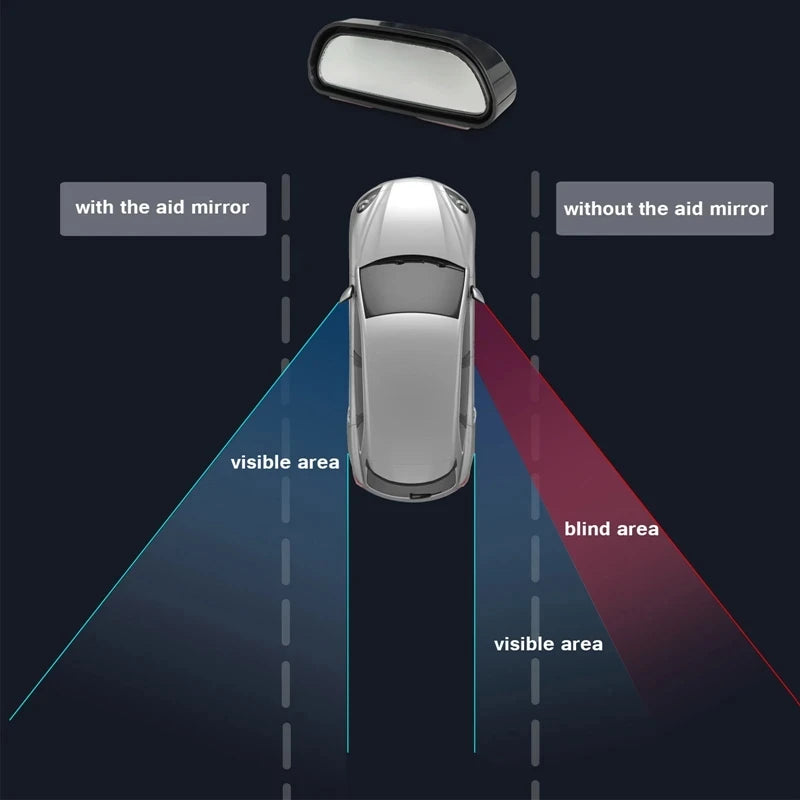 Auto Mirror Adjustable Wide Angle Side Rear Mirror Blind Spot Convex Mirrors For Car Reverse Parking Auxiliary Rear View Mirror