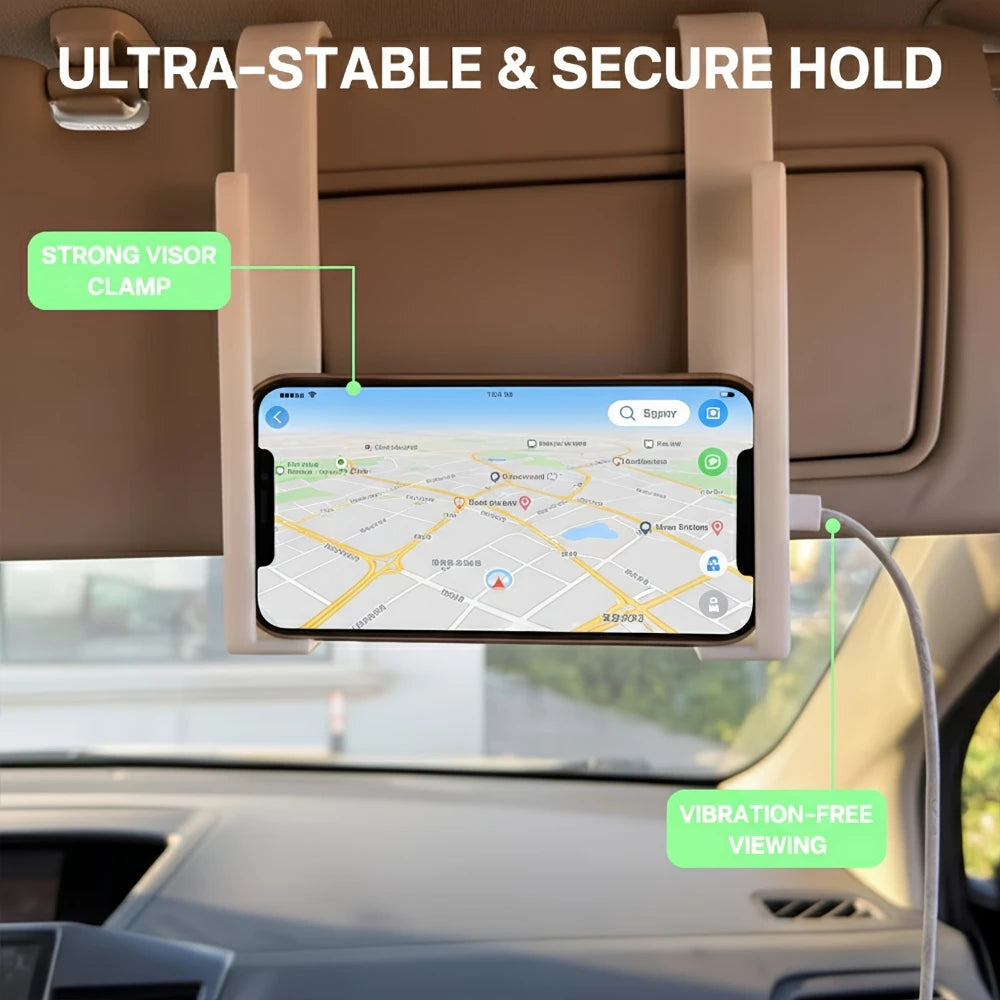 Universal Sun Visor Tablet Mount Car Phone Holder Plastic Clip Stand For Foldable Screen iPad GPS Navigation Bracket Parts Set