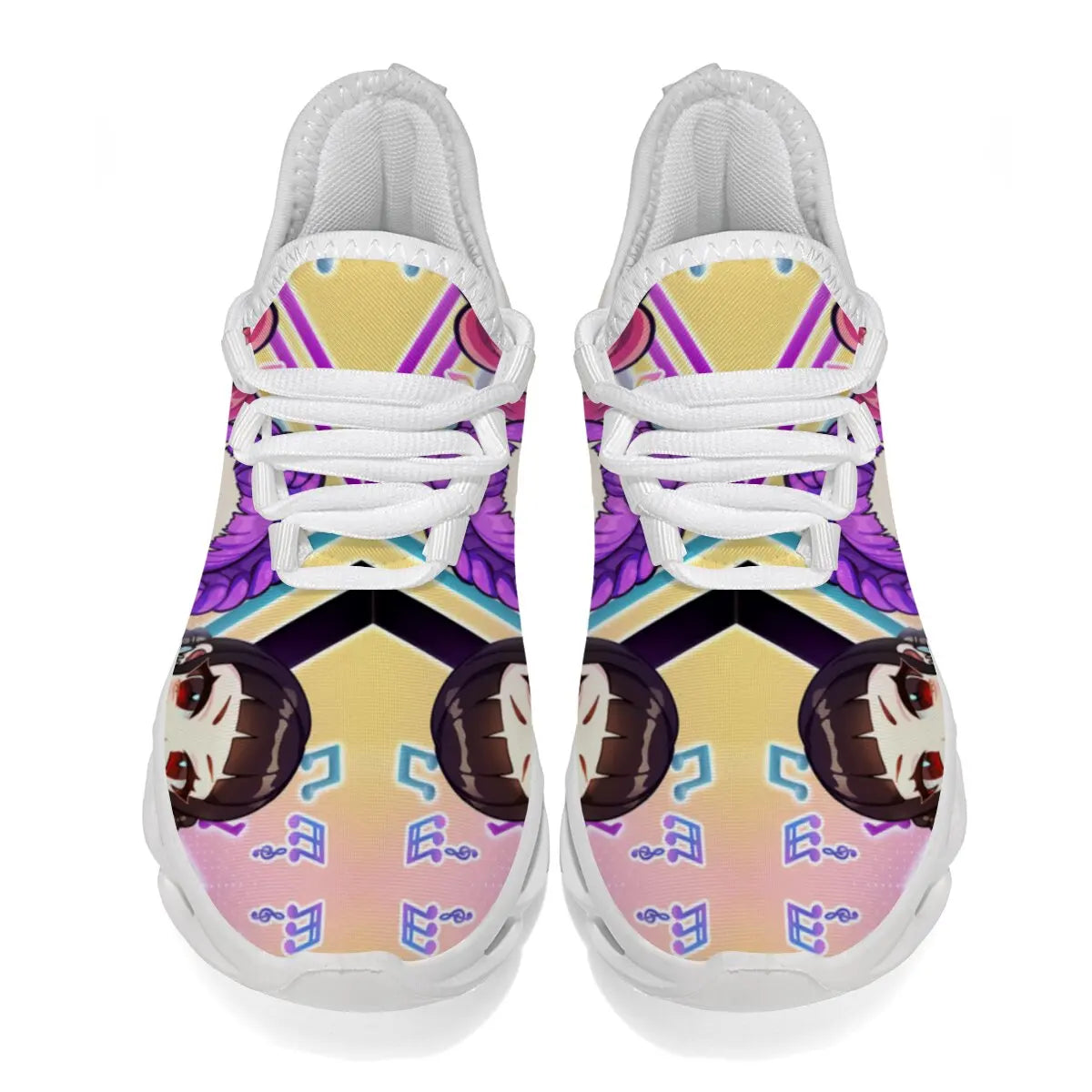 Children's Casual Shoes Cartoon Girls Music Notes Print Casual Sports Sneakers Casual Running Shoes for Men Women Larges