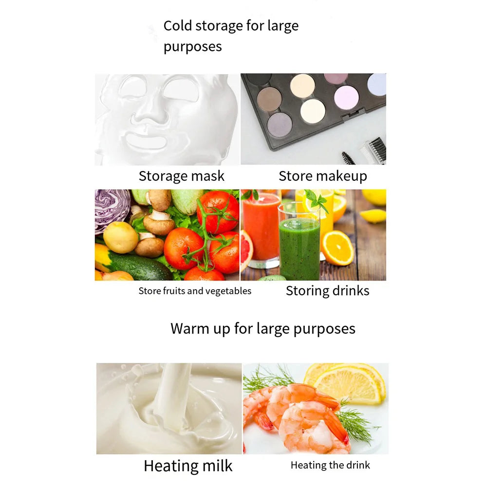 110V 220V 4L Mini Fridge Portable Refrigerator Warmer Cooler Beverage Drink Cans Samll Freezer for Home Kitchen Household 미니냉