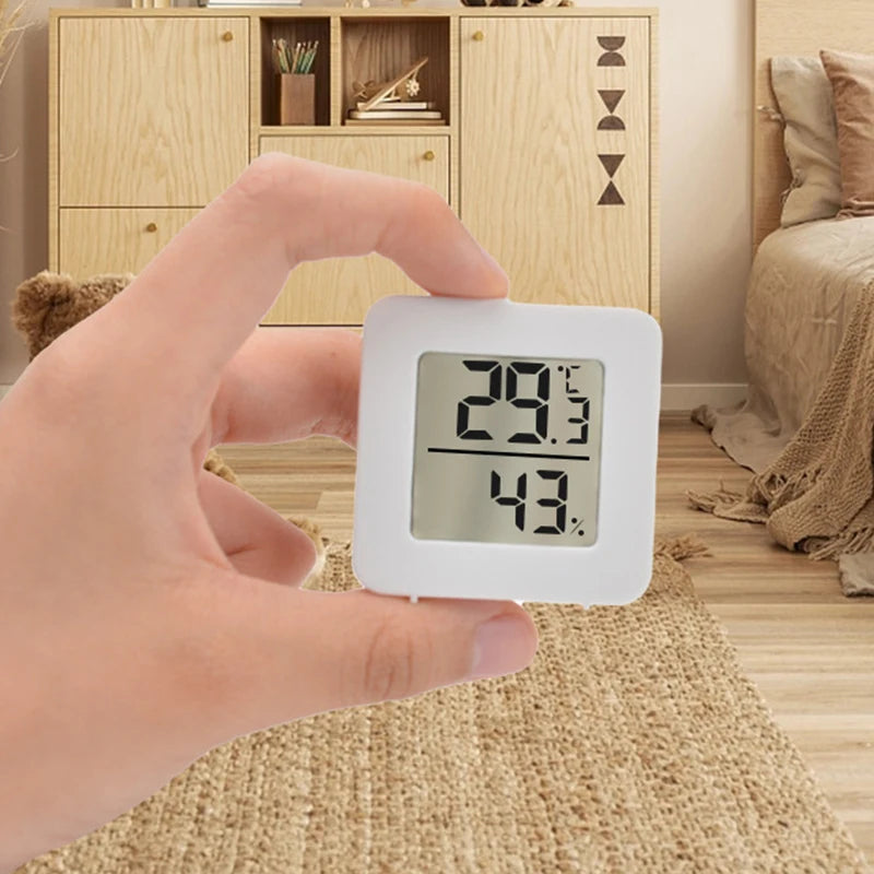 LCD Digital Thermometer Hygrometer Indoor Room Electronic Temperature Humidity Meter Sensor Gauge Weather Station For Home ﻿