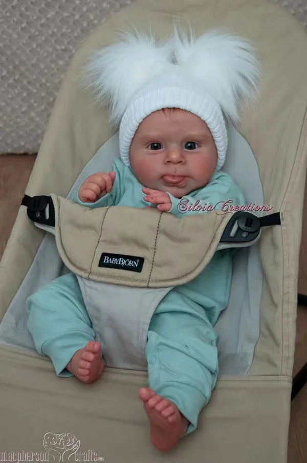 [With Boy Belly ] 20.5inch Reborn Baby Blank Kit Sebby By Cassie Brace Soft Touch without COA