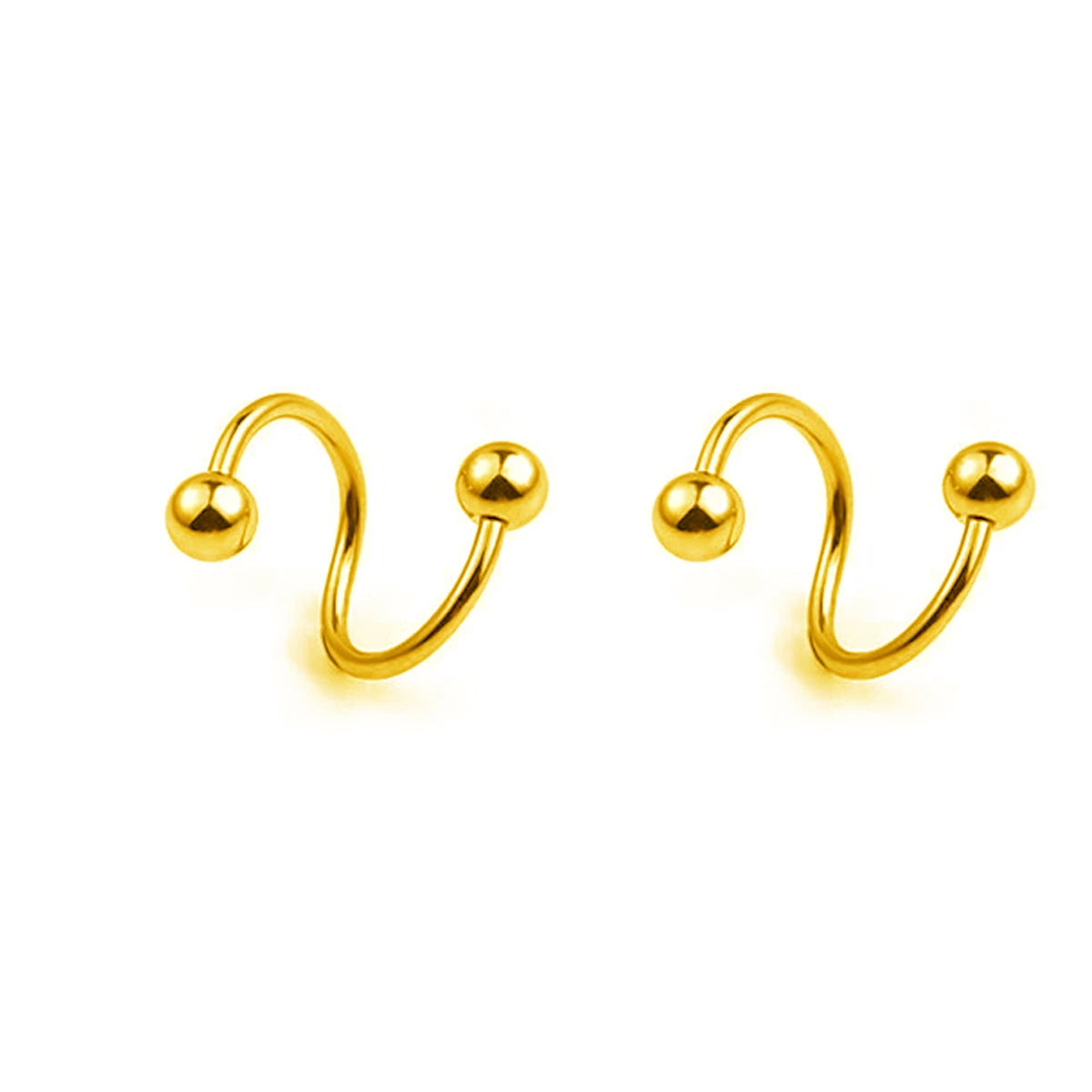 Women's Spiral Earrings Piercing Jewelry Multi-Use Body Jewelry - Lips Nose Septum Tragus Rook Labret Cartilage Hoop Rings Gift