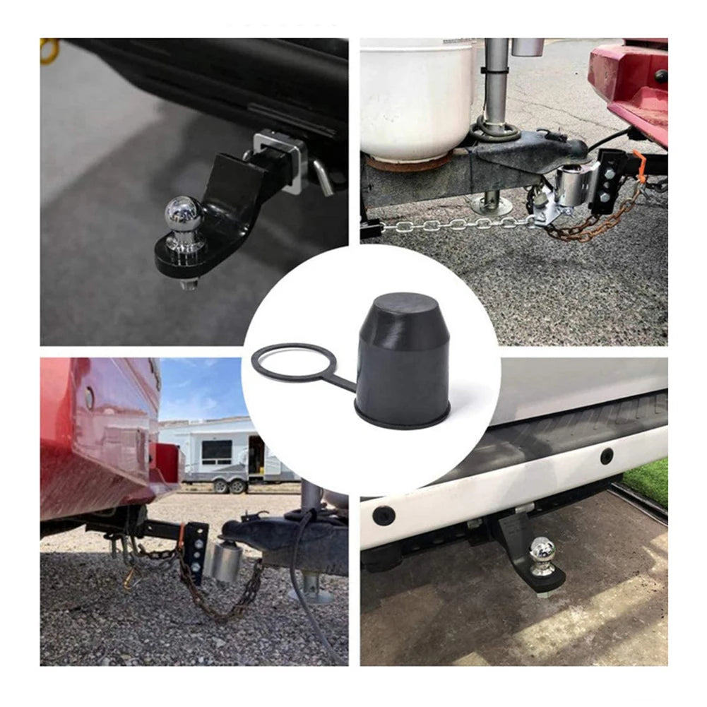 Universal 2 Pcs Trailer Hitch Ball Tow Bar Cover Protection Cap For Caravan Truck Car Trailer Towball Protective Cover