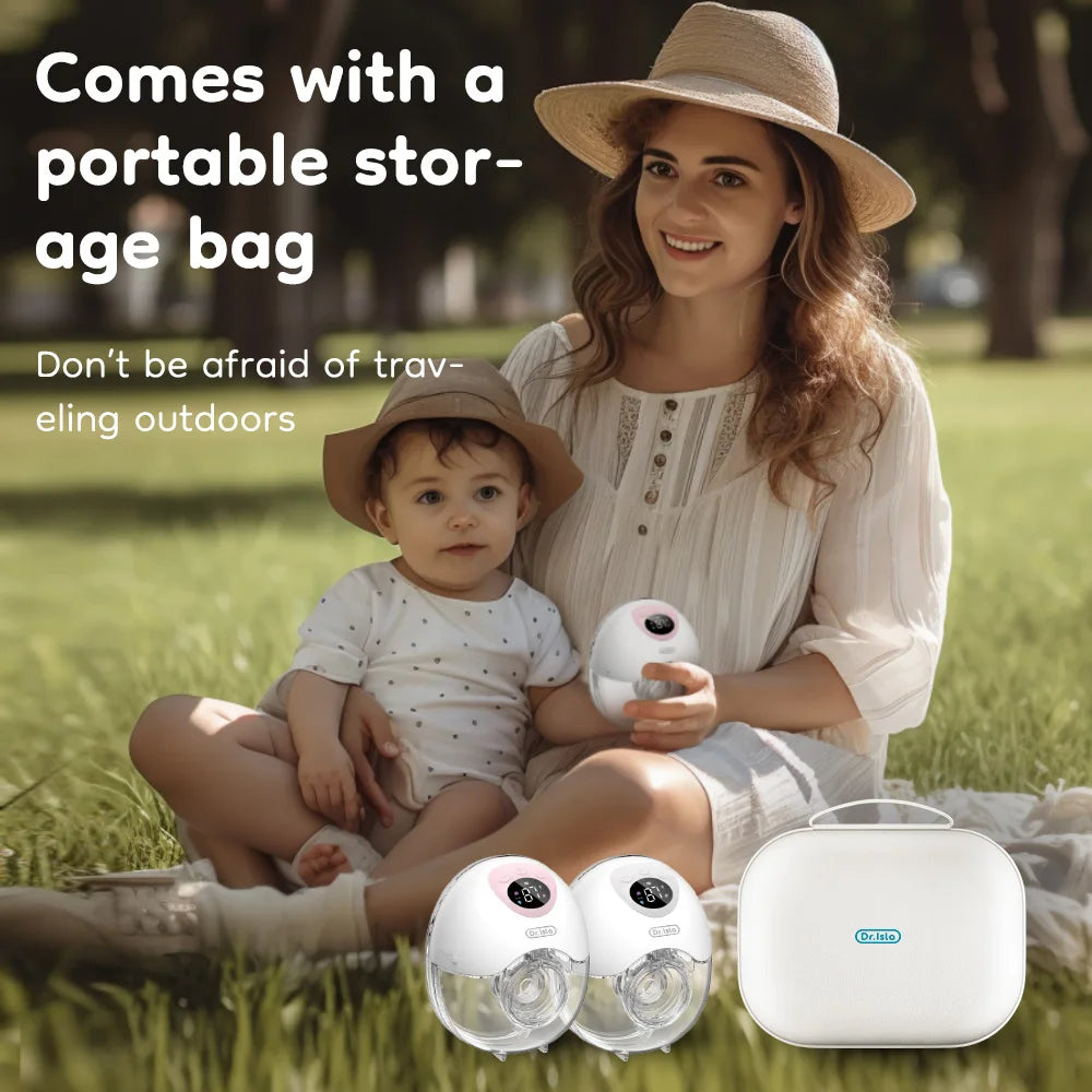 MAMIJOY 2Pcs Wearable Breast Pump Super Silent Hands Free Electric Breast Pump Comfort Milk Collector for Breastfeeding BPA free