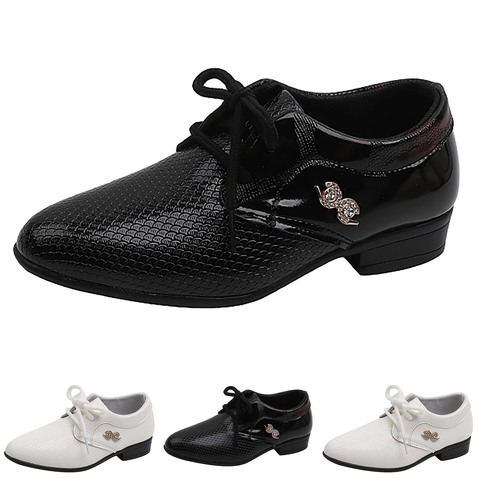 Shoes Light up Boys Leather Shoes Spring And Autumn Stylish UK Wind Lace Up Children'S Single Shoes Shoes for Middle School