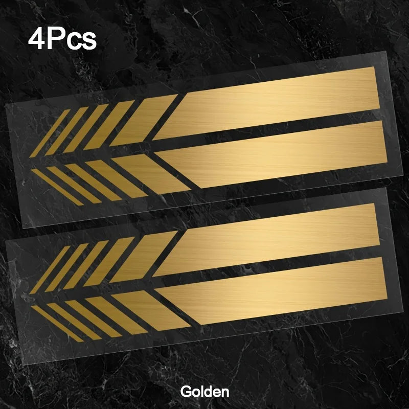 "Classic JDM Reflective Stripes Vinyl Decal Kit - 4pcs Self-Adhesive Car Body Stickers, Waterproof & Universal Fit"