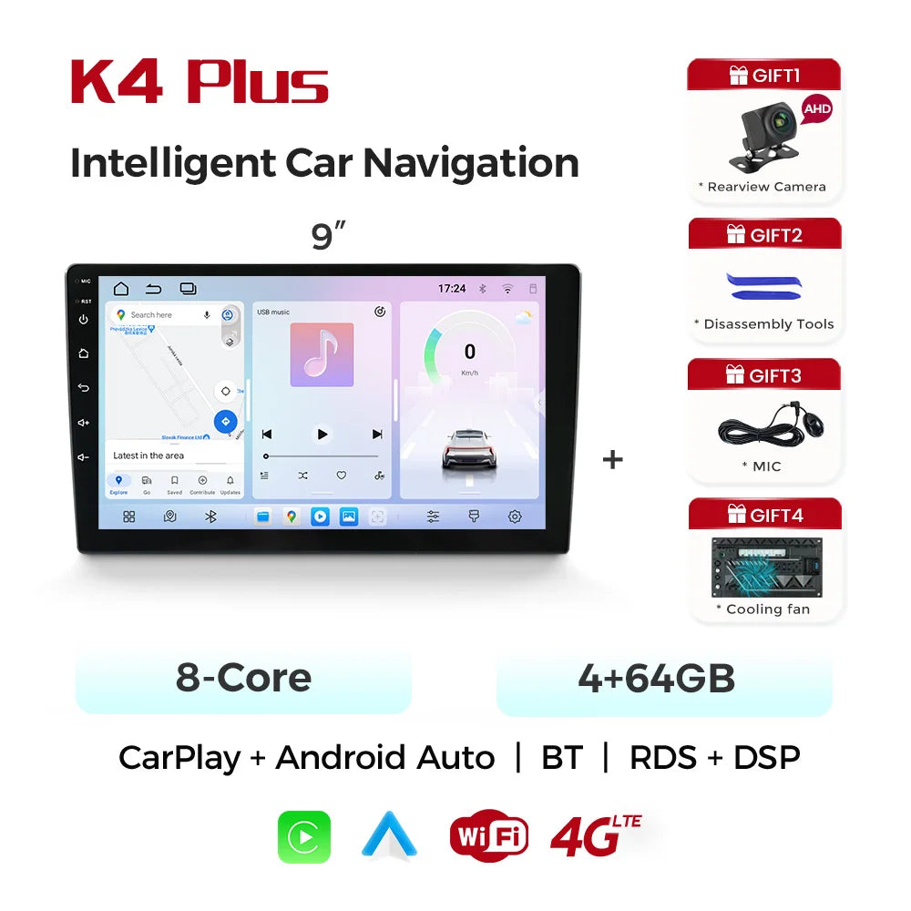 MEKEDE 9/10inch Universal Android 2 Din Car Radio for Volkswagen Skoda Toyota Nissia Carplay Auto Multimedia Player BT Head Unit