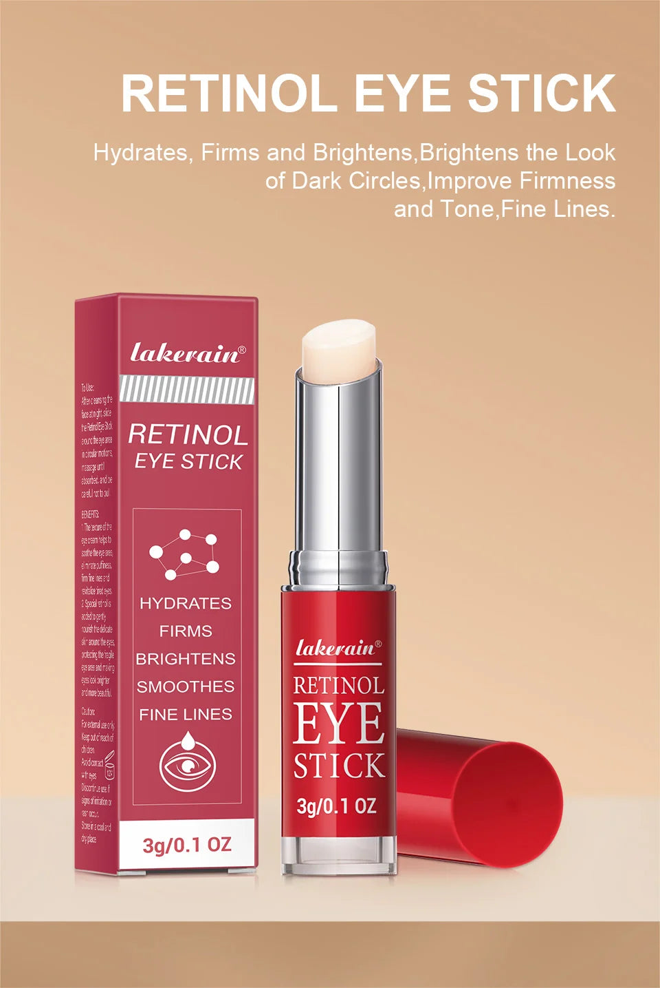 Retinol Eye Cream Lightening Dark Circles Firming Skin Instant Eye Repair Serum Stick For Women Women Eyes Care
