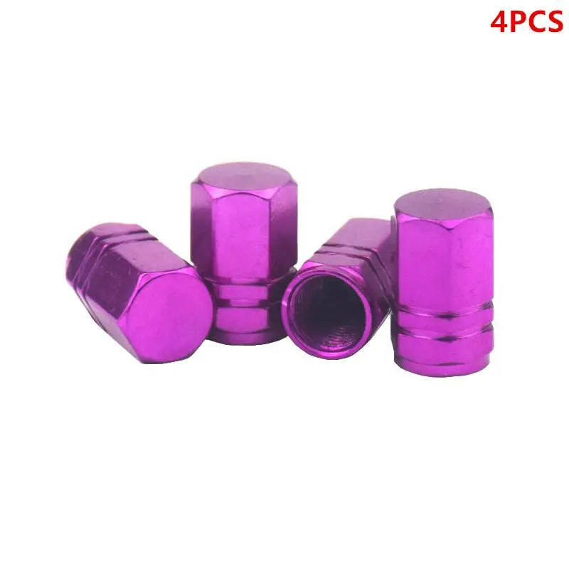 4pcs Aluminum Alloy Car Wheel Tire Valve Caps Tyre Rim Stem Covers Airdust Waterproof For Automobiles Motorcycles Trucks Bikes