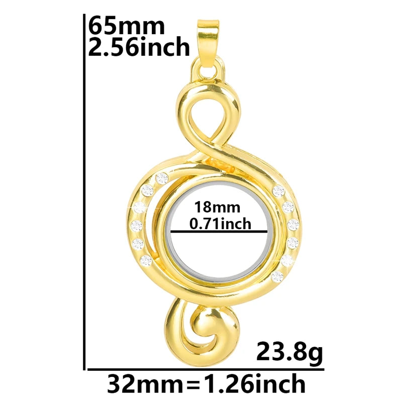 1Pc Punk Heart Round Memory Reliquary Photo Medaillon Pendant Glass Geometric Cremation Ashes Floating Locket кулон Jewelry