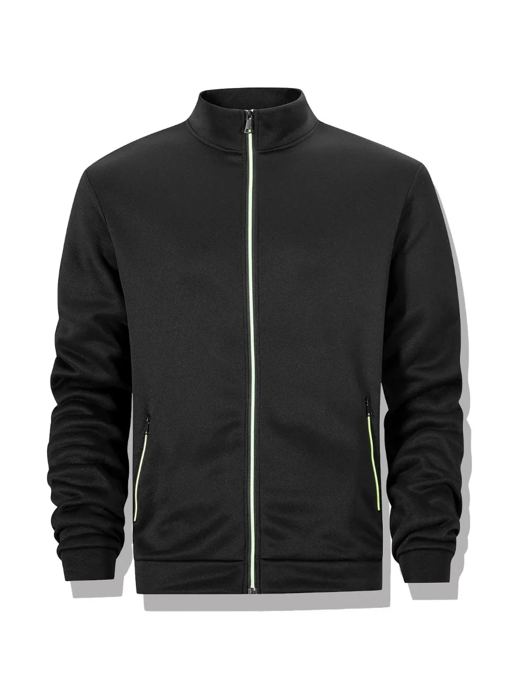 Men's Casual Sweatshirt Jackets Full Zip Up Cardigan Stand Collar Jacket Autumn Winter Male Outdoor Windproof Warm Coat