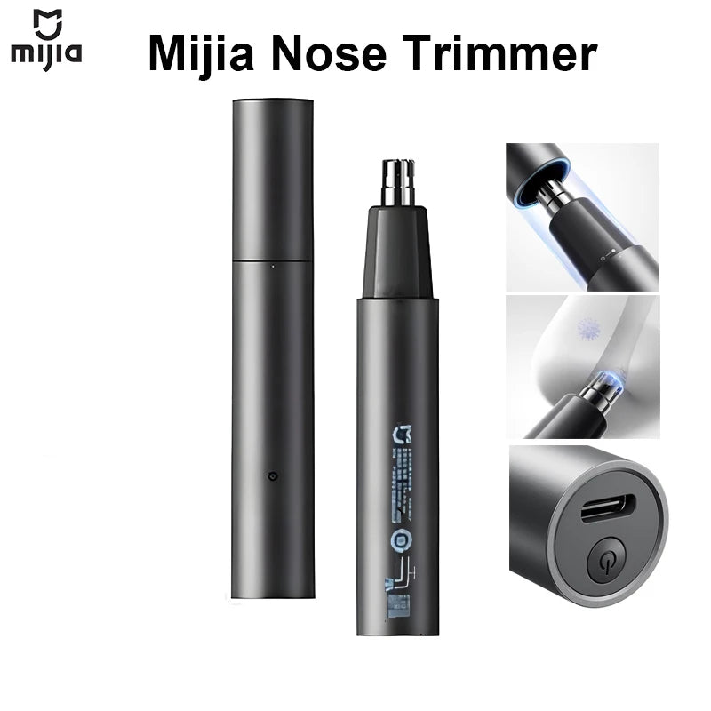 Original XIAOMI Mijia Nose Trimmer for Men Women- USB Rechargeable Painless Ear Nose Hair Eyebrow Trimmer Clipper Compact Pocket