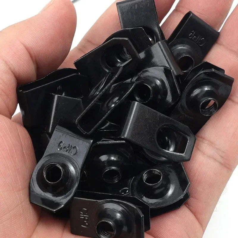Car Body Bolts U Type Nut Clips M6 Automobile Bumper Fender Rivet Engine Cover Undertray Splash Shield Guard Liner Screws Clips