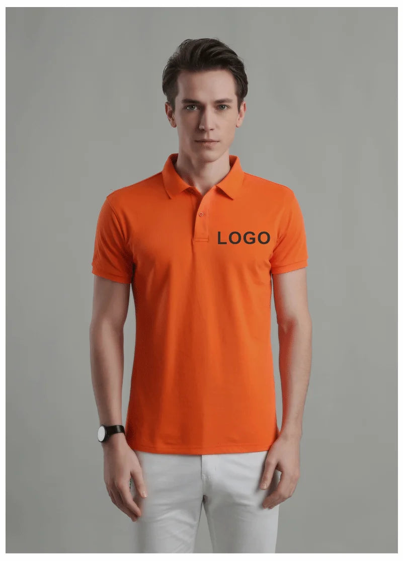 Customized Logo Breathable Polo Shirt Casual Company Group Clothing Lapel Short Sleeve Polo Shirts Work Clothes Print Embroidery