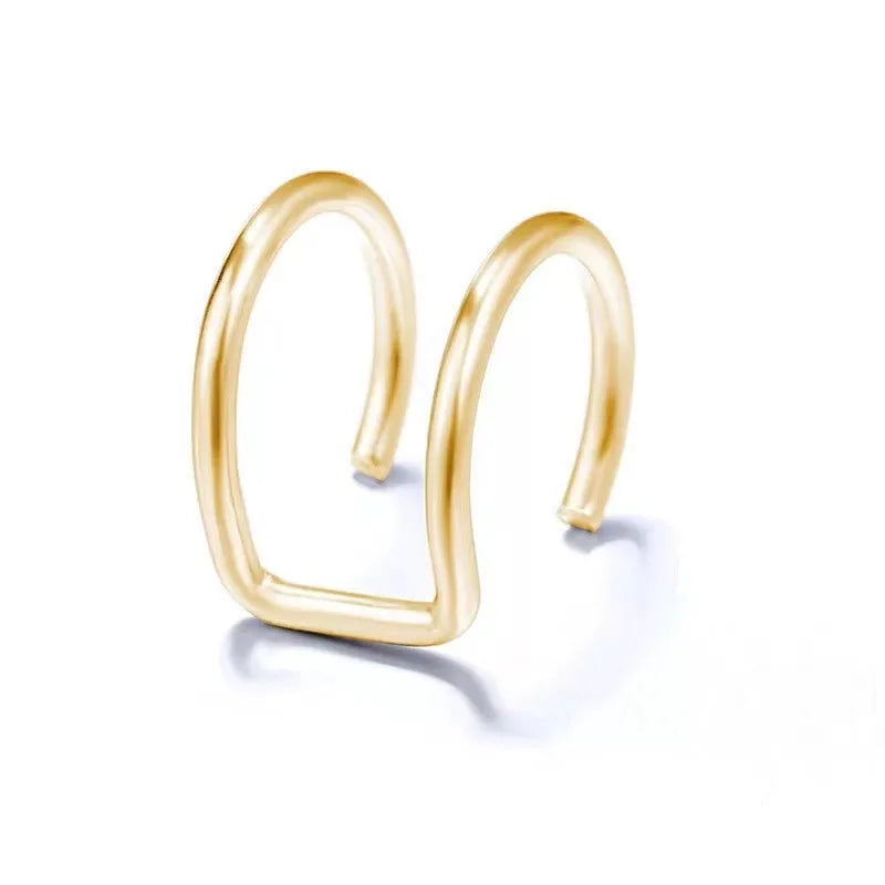 1PC Fashion Silver Pearl Ear Clips Ear Cuff for Women Men Non-Piercing Fake Cartilage Clip Earrings Wholesale Jewelry Girl Gift