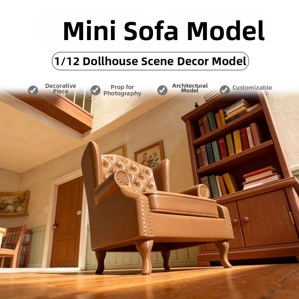 New 1:12 Dollhouse Simulation Sofa Mini Multistyles Living Room Furniture Pretend Play