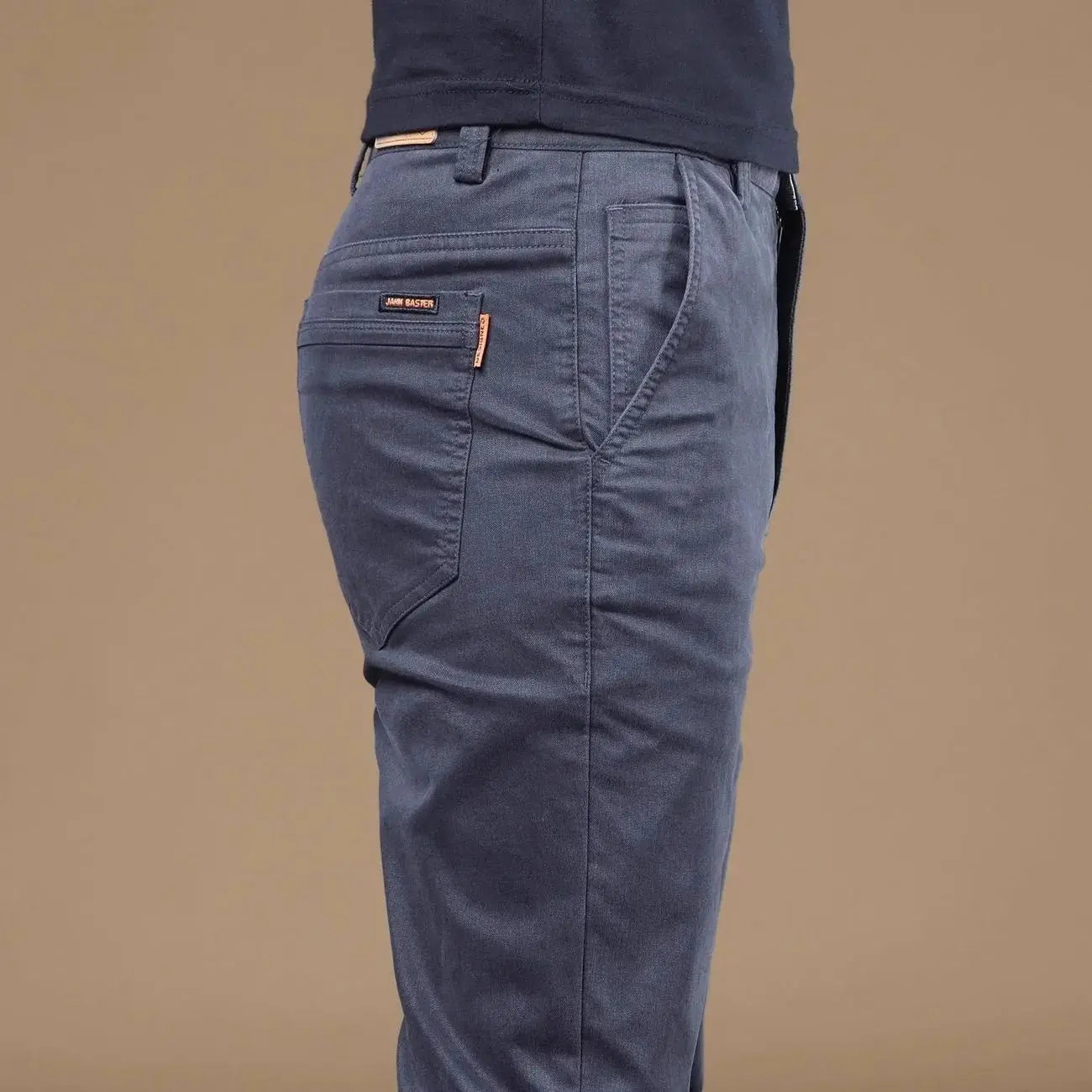 2026 Summer Thin Cotton Men's Casual Pants Trendy Versatile Elastic Light Business Trousers Work Formal Slim Straight Pants