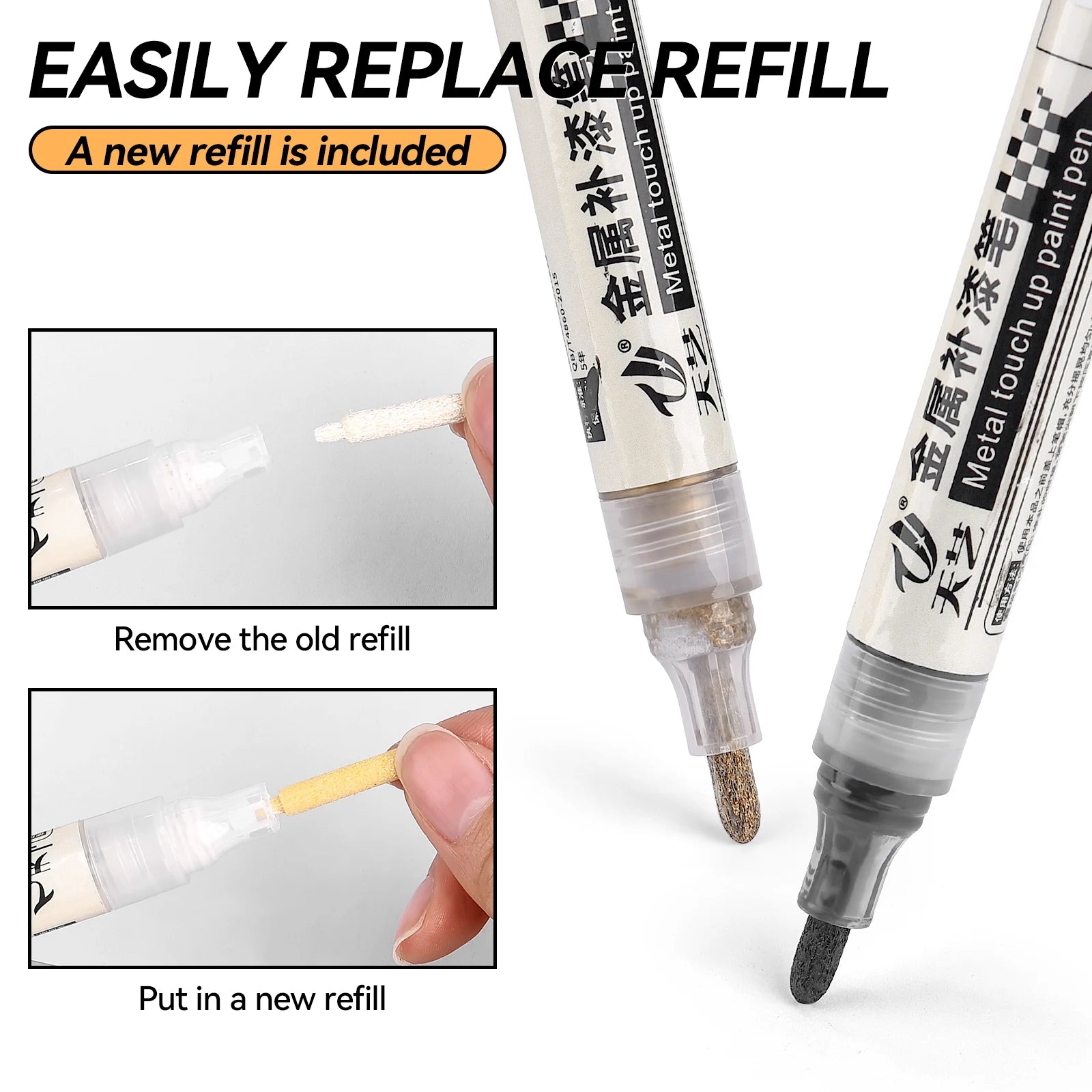 Metal Repair Pen Paint Pen Aluminum Alloy Doors And Windows Security Doors Car Stainless Steel Glasses Frame Scratches Repair
