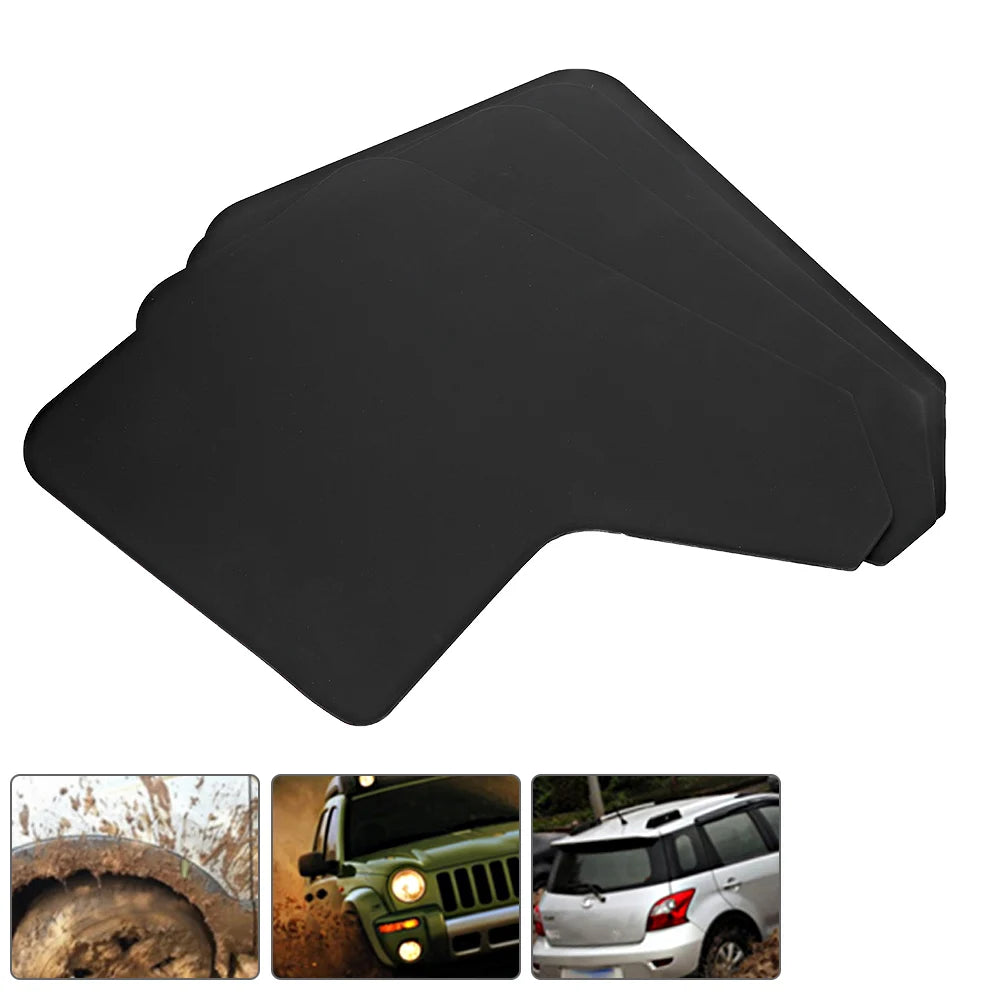 4Pcs Universal Car Mudguard Cover Mud Flap Guards Fenders Fit for Car Accessories MF12-BAS-BLK